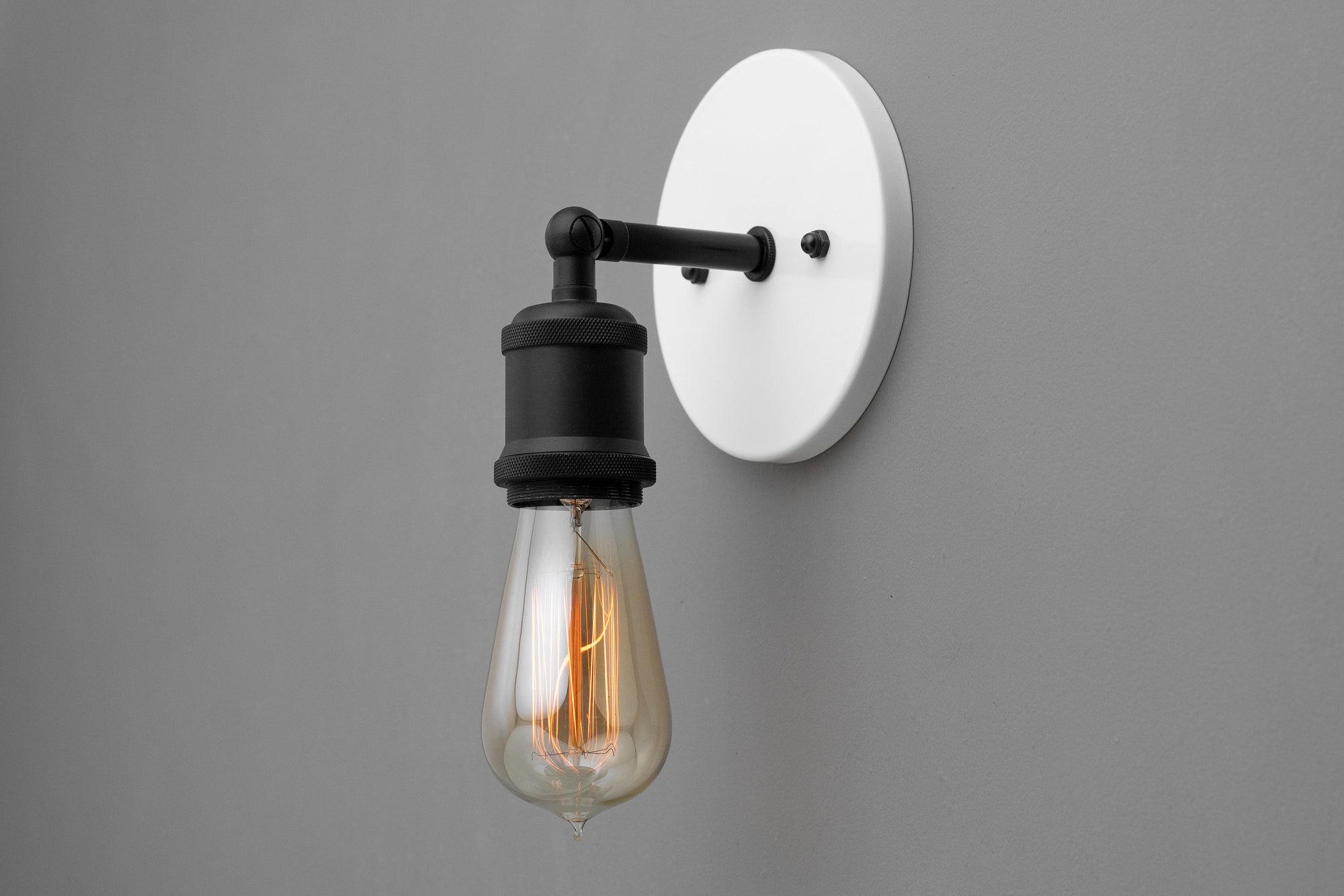 Simple Sconce - Rustic Lighting - Vintage Bare Bulb - Wall Sconce - Farmhouse Lighting - Minimalist Light - Model order No. 6123