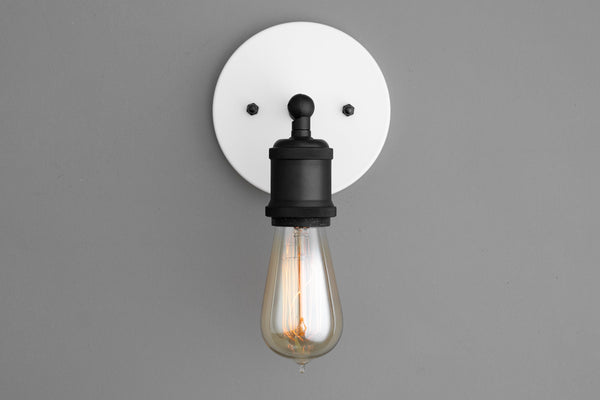 Simple Sconce - Rustic Lighting - Vintage Bare Bulb - Wall Sconce outlet - Farmhouse Lighting - Minimalist Light - Model No. 6123