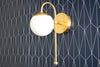 Brass Sconce - Globe Sconce - Wall Light Globe - Bathroom Sconces - Vanity Sconce - Bathroom Fixture - Peared Creation