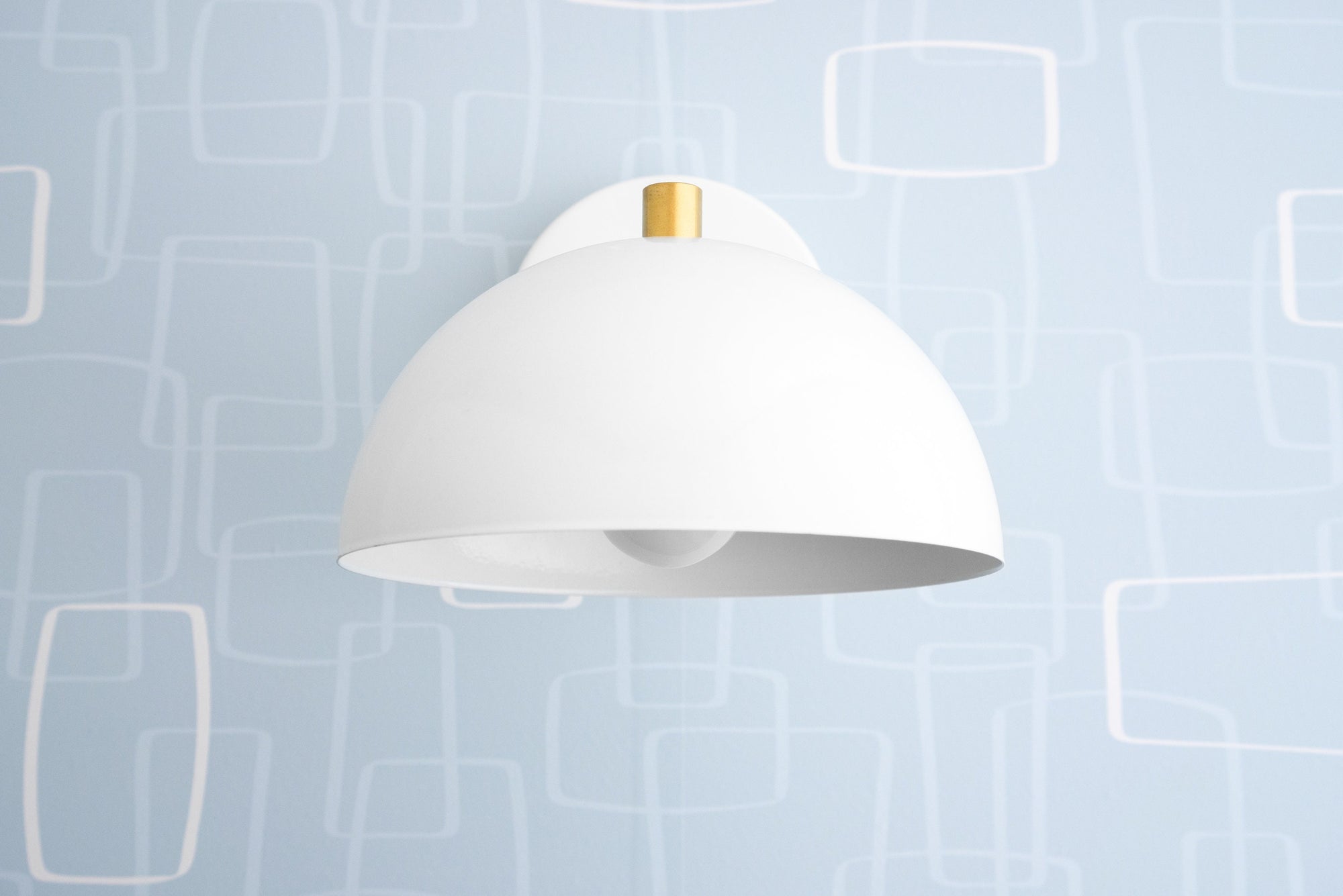 8 Inch White Dome Sconce - 2024 Modern Sconce - Wall Light Fixture - Wall Sconce - Model No. 2352