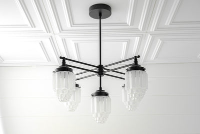 Skyscraper Chandelier for Dining Room | Art Deco Ceiling Light| Model No. 5830