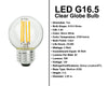 4 Watt - 380 Lumens - LED G16.5 Clear Light Bulb