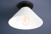 Vintage Lighting - Shade Lighting - White Glass Shade - Ceiling Light - Ceiling Lamp - Model No. 3808