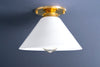 Vintage Lighting - Shade Lighting - White Glass Shade - Ceiling Light - Ceiling Lamp - Model No. 3808