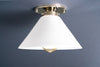 Vintage Lighting - Shade Lighting - White Glass Shade - Ceiling Light - Ceiling Lamp - Model No. 3808