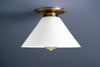 Vintage Lighting - Shade Lighting - White Glass Shade - Ceiling Light - Ceiling Lamp - Model No. 3808