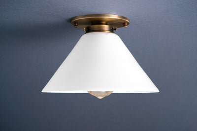 Vintage Lighting - Shade Lighting - White Glass Shade - Ceiling Light - Ceiling Lamp - Model No. 3808