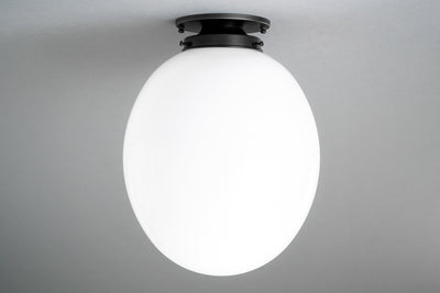 Oval Globe Light Fixture - Acrylic Light - Large Globe Lighting - Ceiling Light - Flush Mount - Model No. 8571