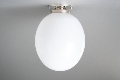 Oval Globe Light Fixture - Acrylic Light - Large Globe Lighting - Ceiling Light - Flush Mount - Model No. 8571