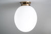 Oval Globe Light Fixture - Acrylic Light - Large Globe Lighting - Ceiling Light - Flush Mount - Model No. 8571