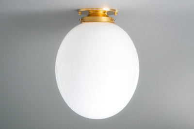 Oval Globe Light Fixture - Acrylic Light - Large Globe Lighting - Ceiling Light - Flush Mount - Model No. 8571