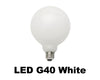 4.5 Watt - 450 Lumens - White G40 Globe Light Bulb - 2700 Kelvin