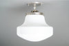 12" Ceiling Light - Opal Glass Light - Large Globe Lighting - Industrial Lighting - Semi Flush Mount - Model No. 8167