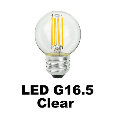 4 Watt - 380 Lumens - LED G16.5 Clear Light Bulb