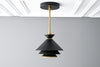 Pendant - Cone Pendant - Deco Lamp - Layered Shade - Model No. 2706