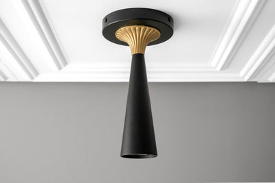 Ceiling Light-Cone Shade Light-Art Deco Lamp-Ceiling Lamp - Model No. 2990