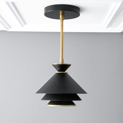 Pendant - Cone Pendant - Deco Lamp - Layered Shade - Model No. 2706