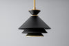 Pendant - Cone Pendant - Deco Lamp - Layered Shade - Model No. 2706