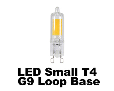 2.3 Watt - 225 Lumens - LED Small T4 G9 Loop Base