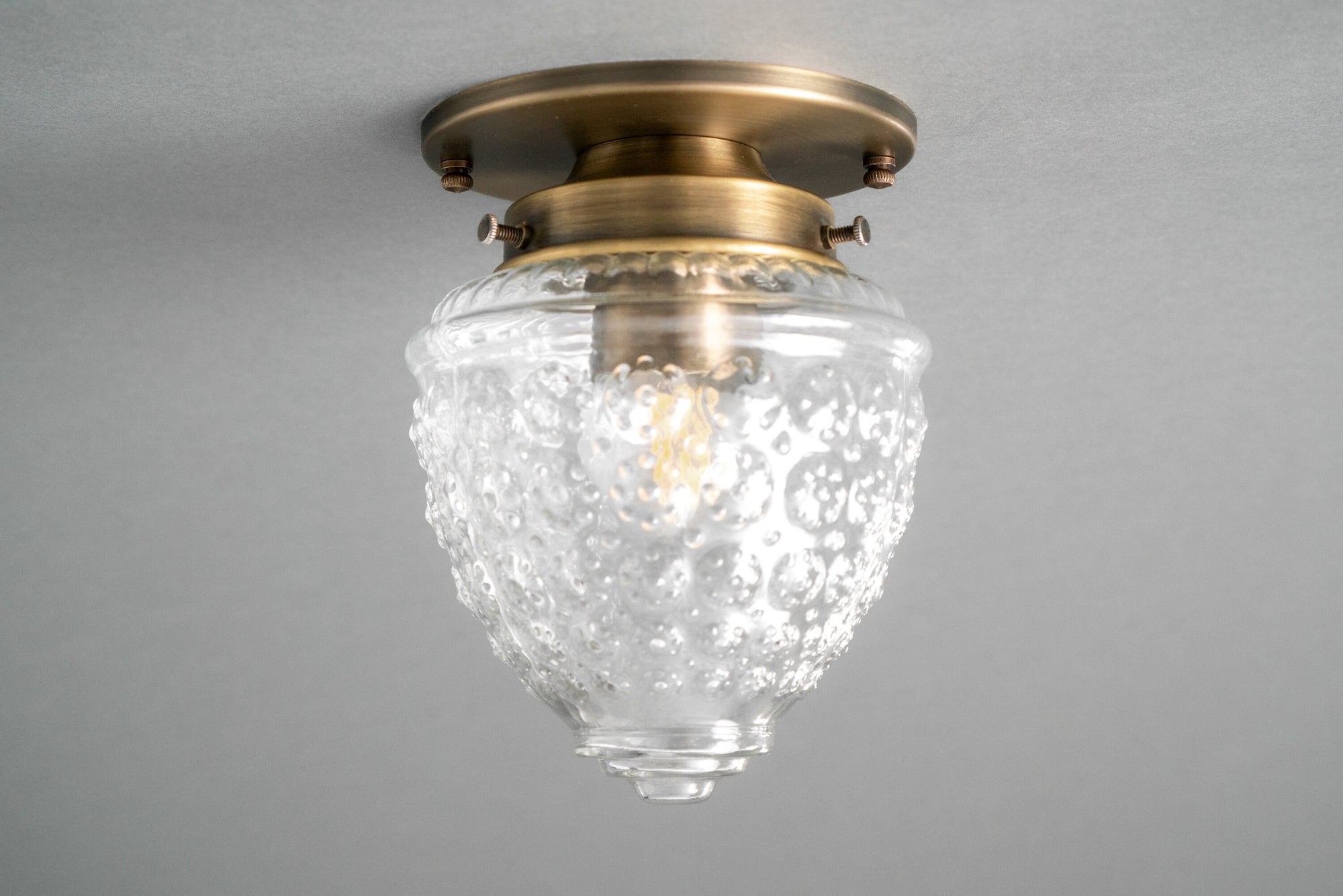 Antique Brass Crystal Globe Chandelier, LightFixturesUSA